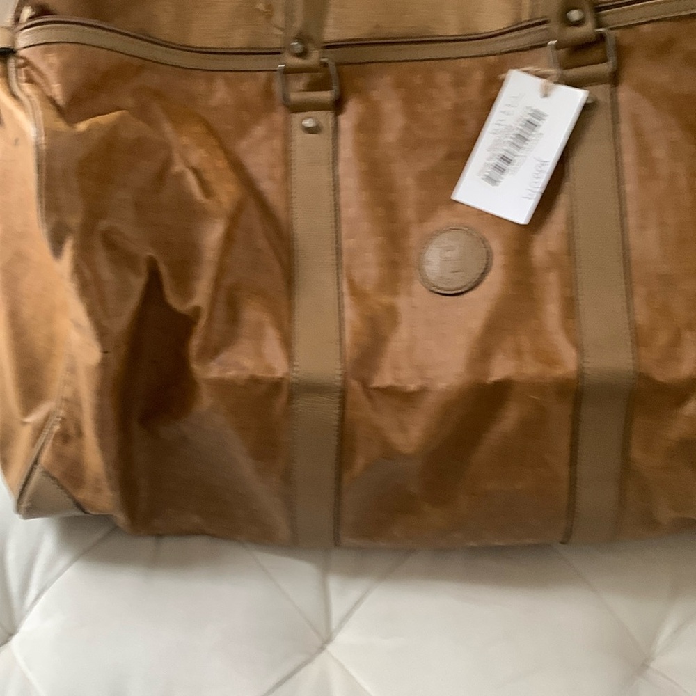Fendi Travel Bag Brown PVC canvas